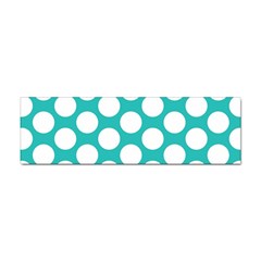 Turquoise Polkadot Pattern Bumper Sticker