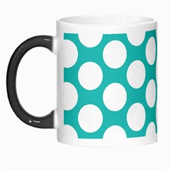 Turquoise Polkadot Pattern Morph Mug by Zandiepants