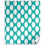 Turquoise Polkadot Pattern Canvas 11  x 14  (Unframed) 10.95 x13.48  Canvas - 1