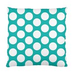 Turquoise Polkadot Pattern Cushion Case (Single Sided)  Front