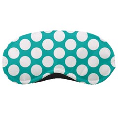 Turquoise Polkadot Pattern Sleeping Mask by Zandiepants