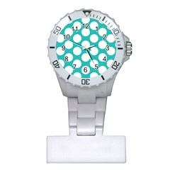 Turquoise Polkadot Pattern Nurses Watch by Zandiepants