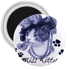 Miss Kitty Blues 3  Button Magnet by misskittys