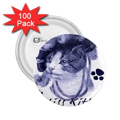 Miss Kitty Blues 2 25  Button (100 Pack) by misskittys