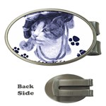 Miss Kitty blues Money Clip (Oval) Front