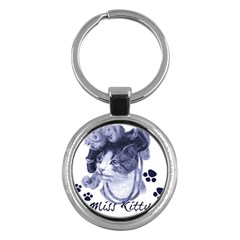 Miss Kitty Blues Key Chain (round) by misskittys