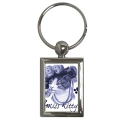 Miss Kitty Blues Key Chain (rectangle)