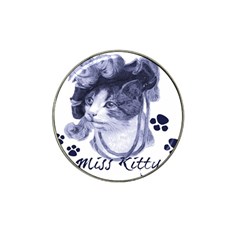 Miss Kitty Blues Golf Ball Marker 4 Pack (for Hat Clip)