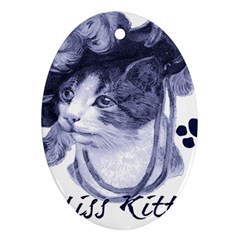 Miss Kitty Blues Oval Ornament (two Sides) by misskittys