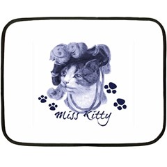 Miss Kitty Blues Mini Fleece Blanket (two Sided) by misskittys