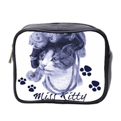 Miss Kitty Blues Mini Travel Toiletry Bag (two Sides)