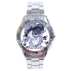 Miss Kitty Blues Stainless Steel Watch by misskittys