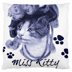 Miss Kitty Blues Large Cushion Case (single Sided)  by misskittys