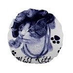 Miss Kitty blues 15  Premium Round Cushion  Front