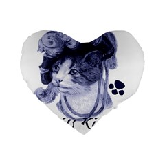 Miss Kitty Blues 16  Premium Heart Shape Cushion  by misskittys