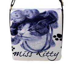 Miss Kitty Blues Flap Closure Messenger Bag (large) by misskittys