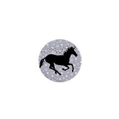 Unicorn On Starry Background 1  Mini Button by StuffOrSomething