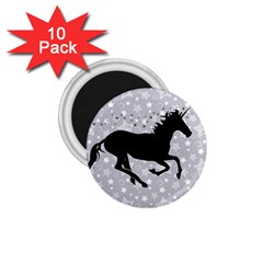 Unicorn On Starry Background 1 75  Button Magnet (10 Pack) by StuffOrSomething