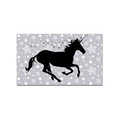 Unicorn On Starry Background Sticker (rectangle) by StuffOrSomething