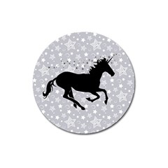 Unicorn On Starry Background Magnet 3  (round) by StuffOrSomething