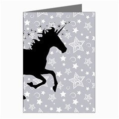 Unicorn On Starry Background Greeting Card (8 Pack) by StuffOrSomething