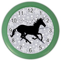 Unicorn On Starry Background Wall Clock (color) by StuffOrSomething