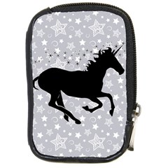 Unicorn On Starry Background Compact Camera Leather Case by StuffOrSomething