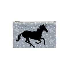 Unicorn On Starry Background Cosmetic Bag (small) by StuffOrSomething