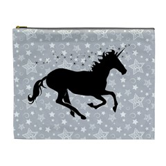 Unicorn On Starry Background Cosmetic Bag (xl) by StuffOrSomething