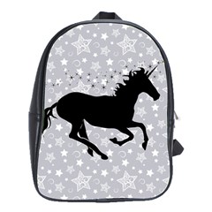 Unicorn On Starry Background School Bag (large) by StuffOrSomething