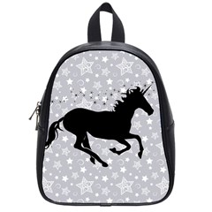 Unicorn On Starry Background School Bag (small) by StuffOrSomething