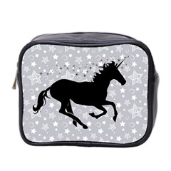 Unicorn On Starry Background Mini Travel Toiletry Bag (two Sides) by StuffOrSomething