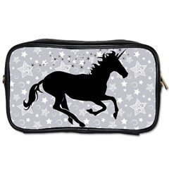 Unicorn On Starry Background Travel Toiletry Bag (one Side) by StuffOrSomething