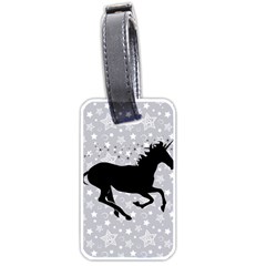 Unicorn On Starry Background Luggage Tag (one Side) by StuffOrSomething