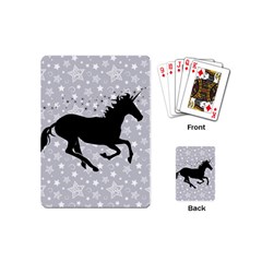 Unicorn On Starry Background Playing Cards (mini) by StuffOrSomething