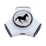 Unicorn on Starry Background 3 Port USB Hub Front