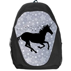 Unicorn On Starry Background Backpack Bag by StuffOrSomething