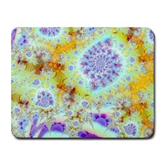 Golden Violet Sea Shells, Abstract Ocean Small Mouse Pad (rectangle) by DianeClancy