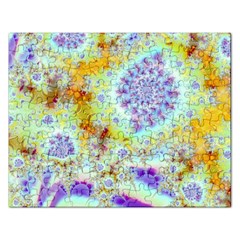 Golden Violet Sea Shells, Abstract Ocean Jigsaw Puzzle (rectangle) by DianeClancy