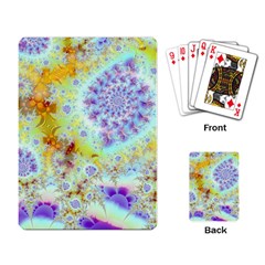 Golden Violet Sea Shells, Abstract Ocean Playing Cards Single Design by DianeClancy