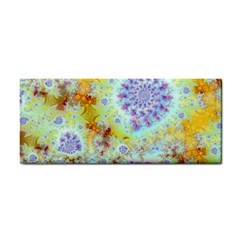 Golden Violet Sea Shells, Abstract Ocean Hand Towel by DianeClancy