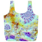 Golden Violet Sea Shells, Abstract Ocean Reusable Bag (XL) Back