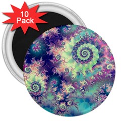 Violet Teal Sea Shells, Abstract Underwater Forest 3  Magnet (10 Pack) by DianeClancy