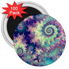 Violet Teal Sea Shells, Abstract Underwater Forest 3  Magnet (100 Pack) by DianeClancy