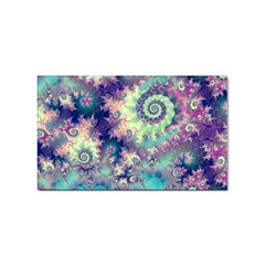 Violet Teal Sea Shells, Abstract Underwater Forest Sticker (rectangular) by DianeClancy