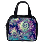 Violet Teal Sea Shells, Abstract Underwater Forest Classic Handbag (One Side) Front