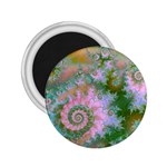 Rose Forest Green, Abstract Swirl Dance 2.25  Button Magnet Front