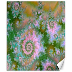 Rose Forest Green, Abstract Swirl Dance Canvas 8  X 10  (unframed) by DianeClancy