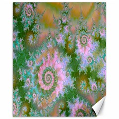 Rose Forest Green, Abstract Swirl Dance Canvas 11  X 14  (unframed) by DianeClancy