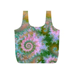 Rose Forest Green, Abstract Swirl Dance Reusable Bag (s) by DianeClancy